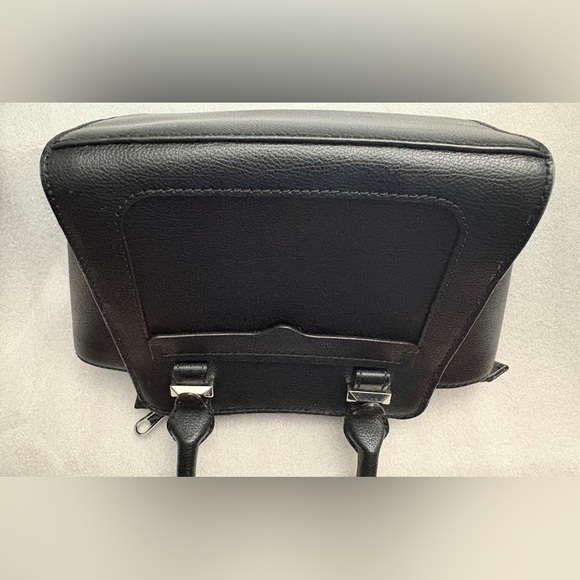 Rebecca Minkoff Structured Mini Leather Satchel Black Top Handle & Crossbody - Picture 9 of 13